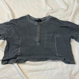 Forever 21 Short Gray Crop Top